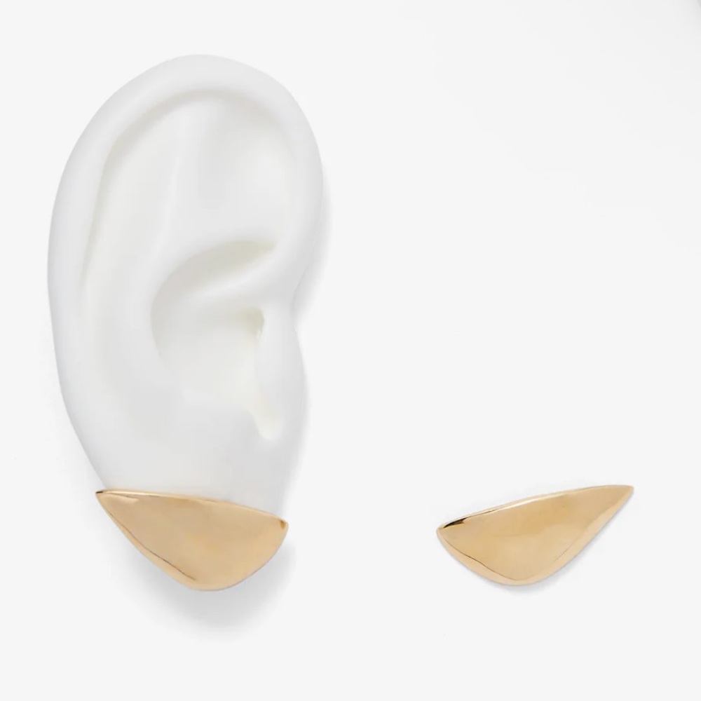 Lady Grey Lobe Earrings in Gold